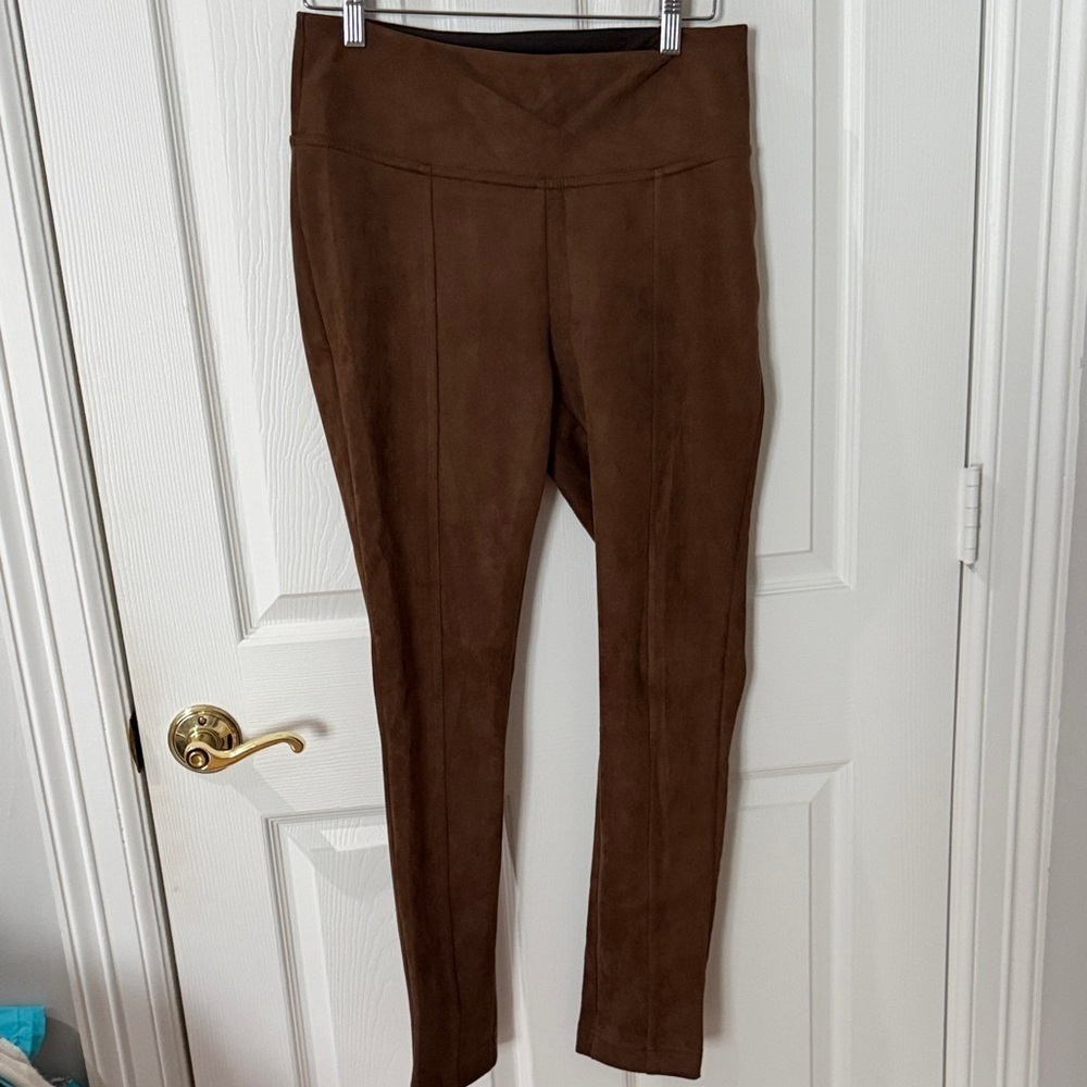 Andrew Marc Brown Women's Leggings suede style size small